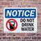 Signmission Do Not Drink Water, 10 in W x Rectangle, Plastic OS-2PACK-NS-P-710-L-11152 - alternate 4